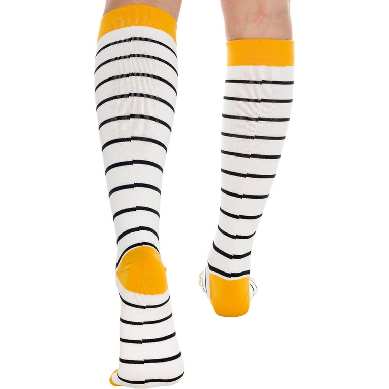LISH Women's Striped Knee High 15-25 mmHg Compression Socks 